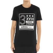 Adidas Neo M Fav World Cup T Sports Lifestyle Series Moisture Wicking Crew Neck Short Sleeve T-Shirt Men Tops Black CV6952 M