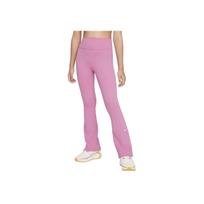 Nike Dri-Fit One High-Waisted Slim Fit Flare Leggings With Logo Print Kids Leggings Mystery-Flamingo-Red White FZ5609-646 S