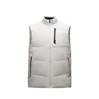 Anta Training Series Stand Collar Zipper Water-Resistant Sleeveless Vest Men Vests White Coffee 152447904-1 L