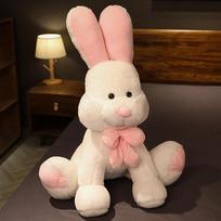 Didelis Mielas Kiškis Pliušinis Žaislas Minkštas Animacinis Gyvūnas Didelės Ausys Kiškio Lėlė Iškamša Kūdikio Palydovas Pagalvė Kawaii Gimtadienio Dovanos 50cm balta