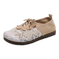 Shoes Women's Spring and Autumn Lazy Shoes Women's Hollow New Round Head Breathable One Pedal Women's Shoes Fashion Single Shoes Light Mouth Shoes 40
