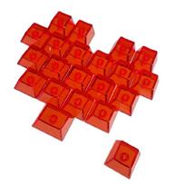 PC Heart Keycaps 21 Keys OEM Height Slip Mechanical Upgrade raudona