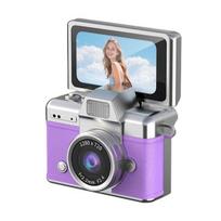 Nykščio dydžio atlenkiamas ekranas Mini kamera Mažytė retro raktų pakabuko skaitmeninė kamera su 1,47  LCD ekranu Vintažinė mikro kišeninė kamera kelionėms, koncertams, studijoms