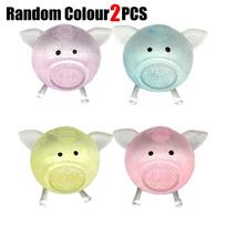Squeeze Toys Pig Ball Toy Anti Stress Squishy Squeeze Pig Children Gift Kawaii Fidget Toy Pig Creative Design for Sdudents Kids