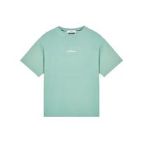 Stone Island Scratched Paint One Print Logo Pattern Loose Fit Crew Neck Pullover Short Sleeve T-Shirt Men tops Matcha-Green 80152RC89-V0052 L