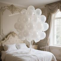 5/10/12/18 Inch Black White Round Matte Latex Balloon Birthday Party Banquet Wedding Baby Bathing Activities Decorative Balloon 10pcs&5inch balta
