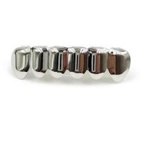 HIPHOP personalizuotas paauksuotas dantų dekoras (Grillz) Helovino vakarėliui white