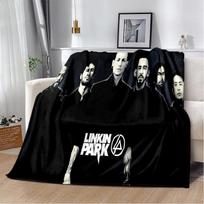 3D Retro L-Linkin Park Roko Grupės HD Antklodė, Minkšta Užklotinė Antklodė Namams Miegamajam Lovai Sofai Iškylai Kelionei Biurui Dangalas Vaikams 75x90cm