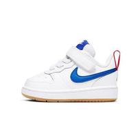 Nike Court Borough Low 2 SE TD White Pacific Blue Baby Sneakers University-Red Gum-Light-Brown BQ5453-109 25