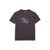 Li-Ning x The Palace Museum Inspired Treasure Pavillion Cloud Embroidery Short Sleeve T-Shirt Unisex Tops Black AHSQ813-2 XS gray