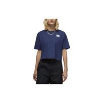 Jordan Essentials Logo Round-Neck Loose Short-Sleeve T-Shirt Women Tops Dark-Blue DO5038-410 XL blue