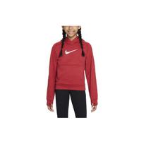 Nike Therma-FIT Embroidered Logo Pullover Hooded Sweatshirt Kids Tops FD3893-687 S brown