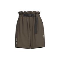 Adidas Trefoil Collab with Chang Cang Xiong SS23 Patchwork Hand-Painted Belted Shorts Women Bottoms Olive-Green IS0628 XL black