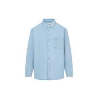 Levis SS23 Silver Label Solid Color Single-Breasted Chest Pocket Denim Long Sleeve Shirt Men shirts Blue A3404-0002 L