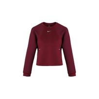 Nike Pro Luxe Short Sleeve Color Block Breathable Crewneck Sweatshirt Women Sweatshirt Burgundy CU5746-638 S black