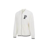 Puma Laiškas Logo Spausdinti Užtrauktukas Sportinis laisvalaikio striukė Moteriška striukė balta 678719-65 M white