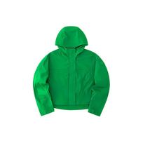 Anta Solid Color Zip-Up Hooded Sports Windbreaker Women Outerwear Noah-Green 162428609-3 XL green