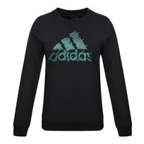 Adidas Crew Big Boss Knitted Letter Pullover Long Sleeve Sweatshirt Women sweatshirt Black DT2381 XS