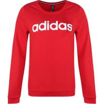 Adidas Neo Raidės Logotipo Spausdinamas Apvalios Kaklo Megztinis Ilgomis Rankovėmis Amerikietiškas Džemperis Moteriškas Džemperis Raudonas DZ7678 S