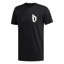 Adidas Performance Dame Verb Letter Print Basketball Moisture-Wicking Short Sleeve T-Shirt Men Tops Black DX6961 S black