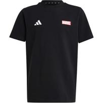 Adidas Marvel T-Shirt Logo Round Neck Pullover Short Sleeve Kids Tops Black JC6260 152