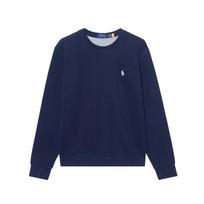 Polo Ralph Lauren FW23 Solid Color Small Pony Logo Embroidered Crew Neck Long Sleeve Fleece Sweatshirt Men sweatshirt Navy-Blue MNPOKNI16821901-410 XL