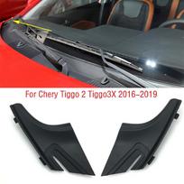 For Chery Tiggo 2 Tiggo3X 2016- Car Front Windshield Wrap Wiper Corner Trim Cover Lid Cowl Panel 1pc left gray