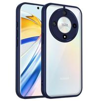 Honor Magic 8 Lite dėklas Oro pagalvėlės Smūgiams atsparus Silikoninis buferis Skaidrus Matinis galinis dangtelis Kietas telefono dėklas Honor Magic 8 Lite 5G Pc + tpu&Honor Magic8 Lite mėlyna