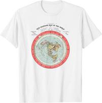 NEW LIMITED Flat Earth Theory World Map Shirts Funny Conspiracy Theory Tee S-3XL Unisex T-Shirt S