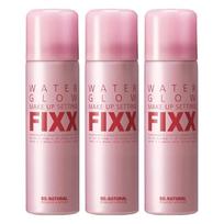 So Natural Water Glow Makiažo Fiksatorius 75ml x 3 vnt. - Drėgnas Švytintis Efektas & Ilgai Išlaikantis Drėkinantis Purškiklis Stiklo Odai pink