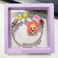 Cartoon Anime Bracelet Kpop Demon Hunters Cute High-Value Exquisite Bangle Gift for Children's Day Boys and Girls Kids Fans gray