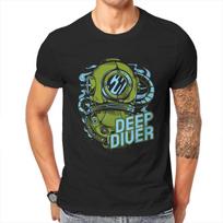 Deep Diver Style TShirt Dive Scuba Diving Top Quality Hip Hop Graphic T Shirt Men Clothing Tees O-neck Fitness T-shirt - Men'... S įvairiaspalvis