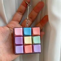 New Fidget Keychain DIY Keyboard Fidget Keychain Keys Button Relief Stress Finger Keyboard Cap 4/9Keys Pass The Time Clicker Toy