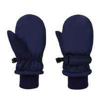 Winter Kids Mittens with Snowflake Print Adjustable Strap and Knit Cuffs for Outdoor Cold Unisex Child Size L