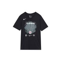 Nike Los Angeles Clippers Logo Print Basketball T-Shirt Men Tops Black DQ8987-010 S