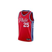 Jordan Krepšinio Džersis Gerbėjų Leidimas 2020 Sezonas Philadelphia 76ers #25 Ben Simmons Vyriški Viršutiniai Drabužiai University-Red CV9490-660 S red