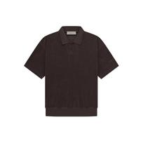 Fear of God Essentials SS23 Short Sleeve Terry Polo Men Tops Plum FOG-SS23-341 S black