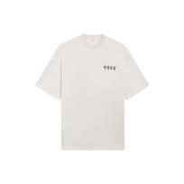Li-Ning Vital Essential Logo Print Solid Color Crew Neck T-Shirt Unisex Tops Floral-Grey AHSS140-2 XL