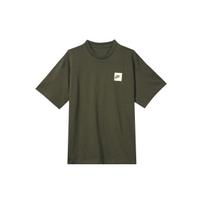 Nike Glow-In-The-Dark Graphic Print Crew Neck T-Shirt Unisex Tops Grass-Green DX5842-355 XL gray