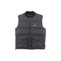 Vans Solid Color V-Neck Short Down Vest Men Vests Black VN0A7YJ81O7 S