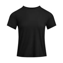 Under Armour Vanish Elite Rush Solid Color Casual Simple Breathable Short Sleeve T-Shirt Women Tops Black 1389868-001 M black