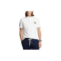 Polo Ralph Lauren SS24 Three Pony Logo Embroidered Slim Fit Short Sleeve Polo Shirt Men tops White MNPOKNI1N822705-100 L