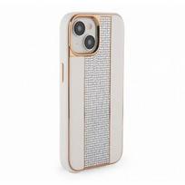 iLike    Apple    iPhone 15 Diamonds and Leather Case    White