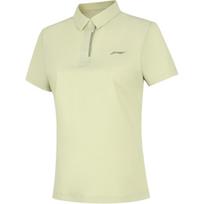 Li Ning Grupės pirkimo serija Vienspalvis Patogus Kvėpuojantis Universalus Laisvalaikio Trumpomis Rankovėmis Polo Marškinėliai Moteriški viršutiniai drabužiai Porceliano-Paslaptingos spalvos APLU768-3 M