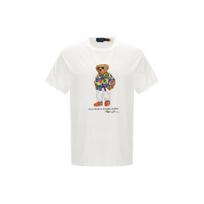 Polo Ralph Lauren Gyvūnų Rašto Spausdinti Apvalios Kaklo Trumpomis Rankovėmis Marškinėliai Vyriški Viršutiniai Drabužiai Balti 710854497-032 L white