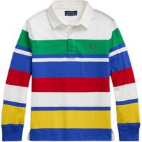Polo Ralph Lauren Dryžuoti Polo Apykaklės Ilgomis Rankovėmis Marškinėliai Vaikams Viršutiniai Drabužiai Balti CWPOKNIY8021332-100 S green