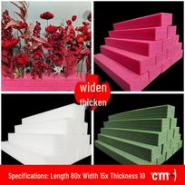 High-Density Floral Foam Base Pearl Cotton Aisle Runner for Wedding Flowers Black 4 bars