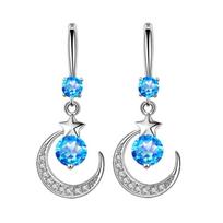Drop Earrings Moon and Star Charm Earrings Girl Accessories Fashion Females Ear Jewelry Suitable for Party Daily Wear