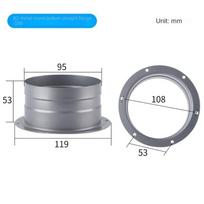 Metal Exhaust Duct Connector Flange Round 75-300mm Straight Flange Adapter High-temperature Resistant Air Vent Duct Flange
