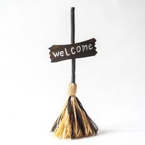 Electric Halloween Witch Broom Spooky Sound Luminescence Dancing Witch's Broom Haunted House Props Haunted Dancing Broom